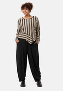 'Sienna' Shirt - Streifenlook, asymmetrischer A-Linie
