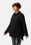'Vera' Tunika - Ton-in-Ton-Struktur & asymmetrischer Schnitt