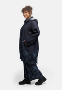 'Nila' coat – dark denim, hood