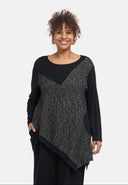 Tunic 'Perlina' – Meascán ábhar, imeall iomlán leathan