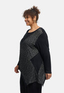 Tunic 'Perlina' – Meascán ábhar, imeall iomlán leathan